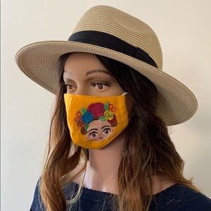 FRIDA MEXICAN EMBROIDERED FACE MASK.